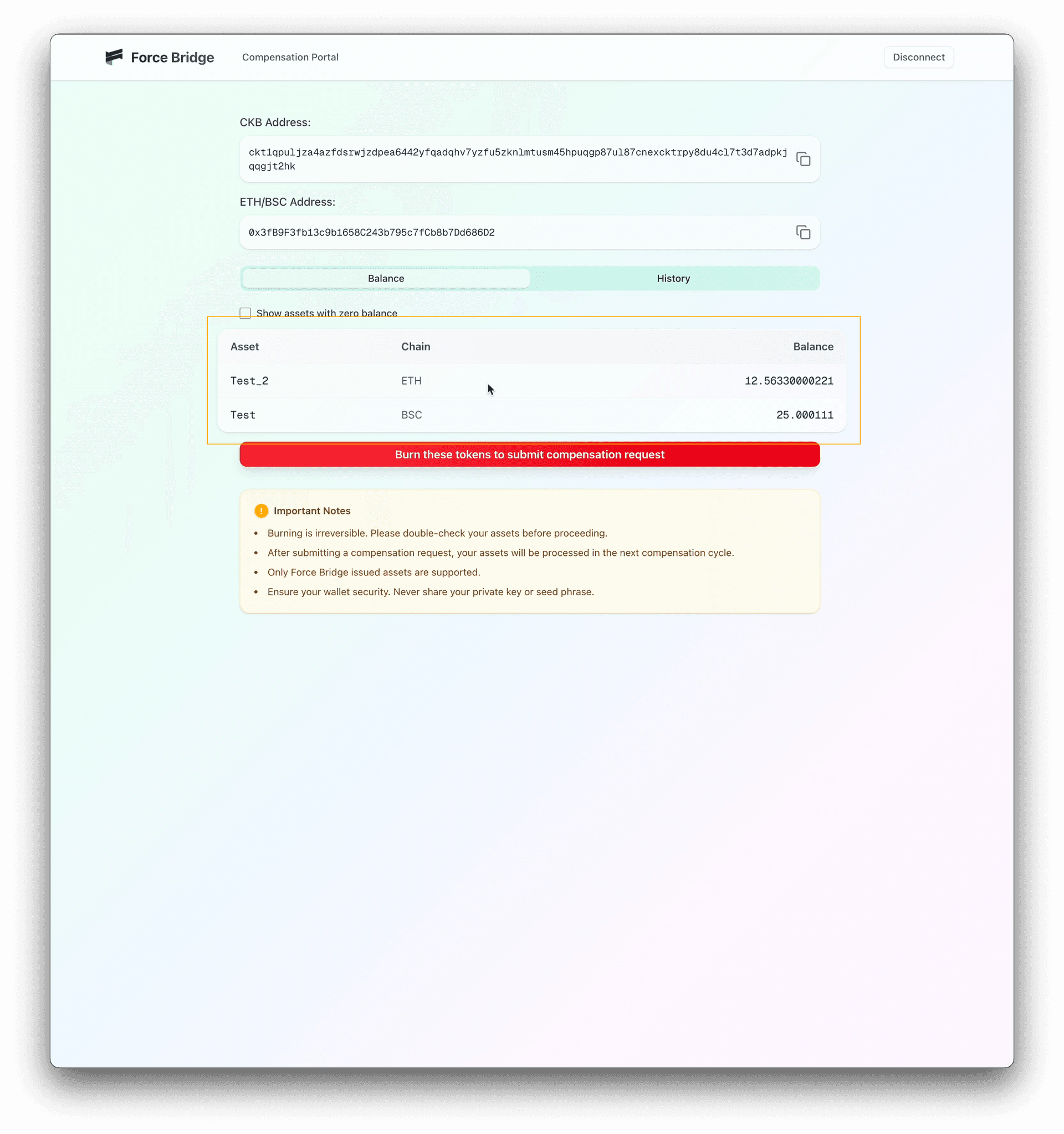 Step 4: Confirm Balance